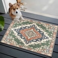 thumbnail image 4 of Bathroom Rugs 2x3 Ft, Orange Green Boho Non Slip Area Rugs for Kitchen Bedroom Entryway, Medieval Vintage Ethnic Floral Abstract Washable Carpet Runner Rug Floor Mats for Bedroom Home Decor, 4 of 9