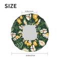 thumbnail image 6 of YFYANG Women's Double Waterproof Shower Cap, Green Blooming Daisy Pattern Reusable Hair Cap for All Hair Styles and Head Sizes, 6 of 9