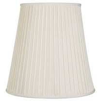 Springcrest Creme Mushroom Pleat Large Lamp Shade 12" Top x 18" Bottom x 18" Slant x 17.75" High (Spider) Replacement with Harp and Finial