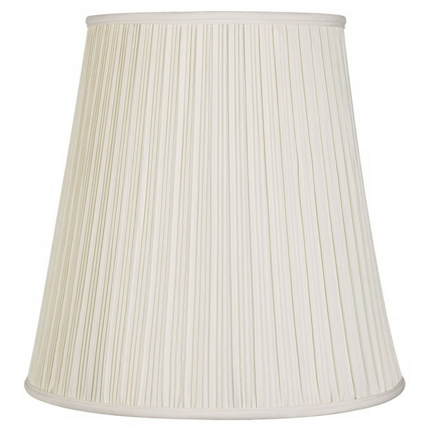 Springcrest Creme Mushroom Pleat Large, What Size Harp For Table Lamp