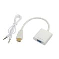 thumbnail image 1 of Câble Convertisseur HDMI vers VGA Adaptateur HDMI avec Port Audio, 1 of 4
