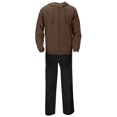thumbnail image 4 of hotojiny Track Suits for Men 2 Piece Set Full Zip Jacket Workout Hooded Sweatshirt Casual Active Loose Fit Pants Matching Sweatsuit(Brown,XX-Large), 4 of 7