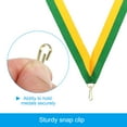 thumbnail image 4 of Uxcell Award Neck Ribbons with Snap Clips, Polyester Striped Medal Lanyards Ribbon, Green Golden 30Pcs, 4 of 6