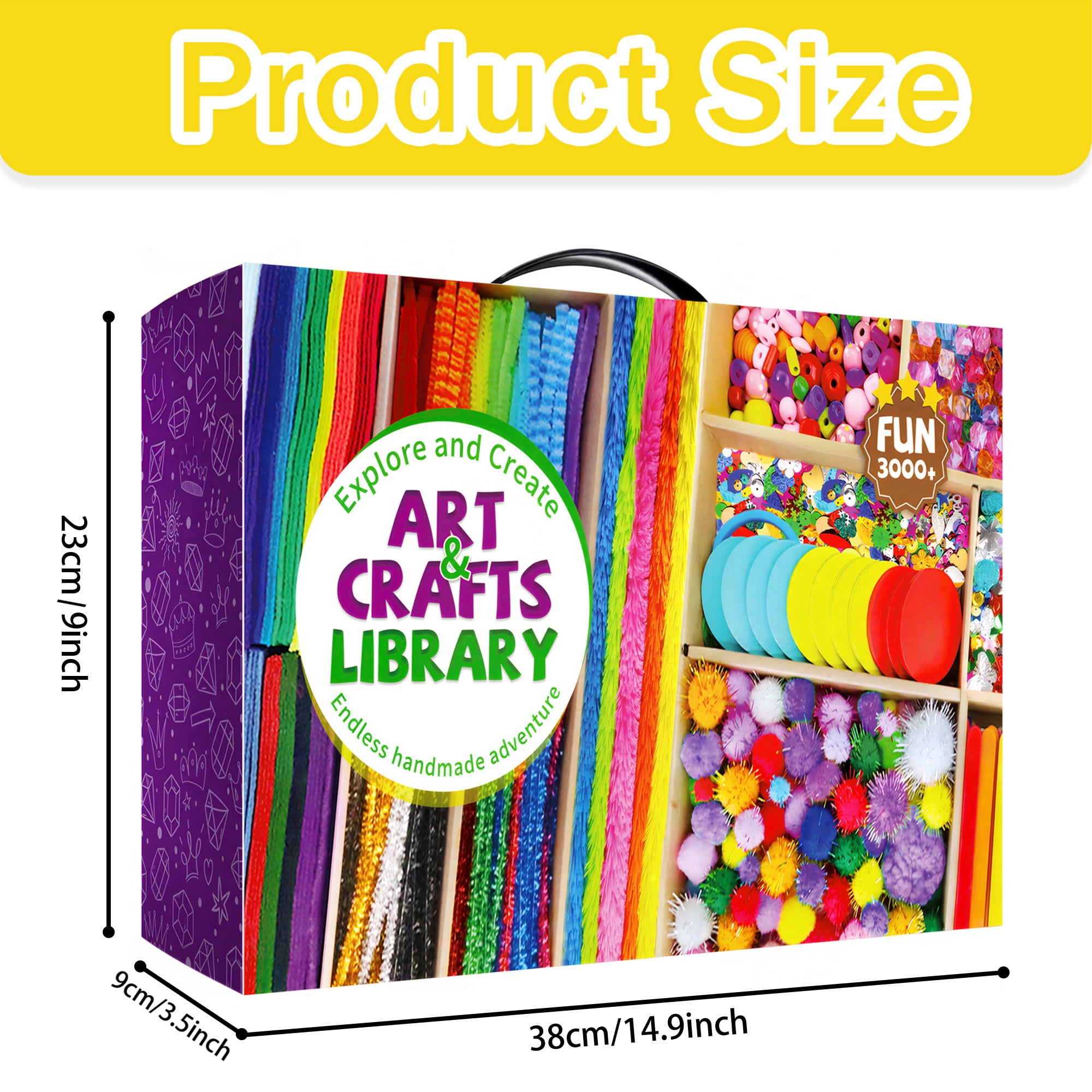 Arts & Crafts Supplies Kits & Materials Set for Kids, 3000+Pcs Arts and Crafts Supplies for Kids, DIY School Supplies Set for Girls Boys