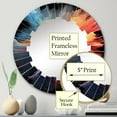 thumbnail image 3 of DESIGN ART Designart "Rainbow Shades Of Colorlessness" Abstract Modern Wall Mirror 24in.x24in., 3 of 4