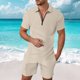 thumbnail image 1 of WILLBEST Pantalones Cortos para Hombre, Trajes para Uso Diario, Conjuntos Ajustados, Transpirables, para Primavera y Verano, Atuendo Elegante para Socializar, Combinación con Zapatos., 1 of 4