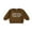 Brown, variant on Baby Toddler Boy Girl Sweatshirt 0 6 12 18 24 Months 2T 3T Letter Print Crew Neck Long Sleeve Casual Pullover Tops for Winter Fall