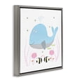 thumbnail image 3 of Stupell Industries Baby Whale & Flowers Gray Framed Floater Canvas Wall Art, design by Carla Daly, 25 x 25, 3 of 9