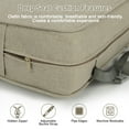 thumbnail image 6 of Aoodor 24" x 24" Patio Chair Cushions Set, Memory Foam Outdoor Deep Seat Cushions (1 Seat, 1 Back, 1 Lumbar Pillow) - Khaki Stripe, 6 of 8