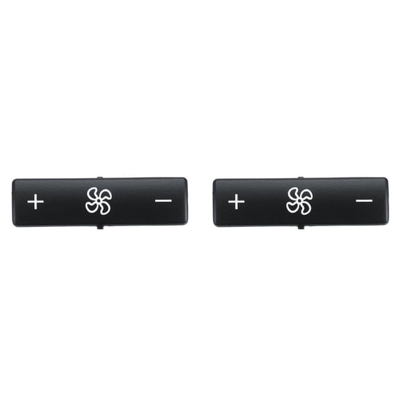 2X Car Climate Control Panel Button Switch Key Caps Air Control Fan Speed Heater for - 5 Series E39 X5 E53 M5,2 x "Fan Speed" Air Con Heater Button,Black