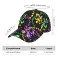 thumbnail image 3 of Yiaed Mardi Gras6 Print Cap Adjustable Size for Running Workouts and Outdoor Activities All Seasons, 3 of 5