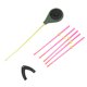 thumbnail image 1 of Kit de caña de pescar en hielo, Mini caña de pescar en hielo con punta superior, aparejos de pesca portátiles para pesca en invierno, 16cm, 1 of 10