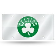 Angle View: Boston Celtics NBA Laser Cut License Plate Tag