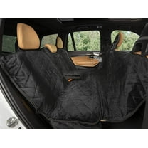 Plush Paws Products Velvet Convertible Rear Seat Cover | Durable Diamond Stitching | Washable & Waterproof Back Seat Cover | Car, Truck & SUV | Nonslip, Tear Resistant Protection | Regular Charcoal