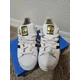 thumbnail image 1 of Ad-id-as, UNISEX WHITE/BLK LEATHER SUPERSTAR J SHOES, SZ MEN 5.5 WOMEN 7, 1 of 6