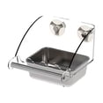 thumbnail image 2 of Spill-Proof Bird Feeder for Cage Chew-Proof Stainless Steel Hanging Birds Food Bowl with Acrylic Cover No-Mess Parrot Feeder for Lovebirds Parakeets Conures 5.9", 2 of 6