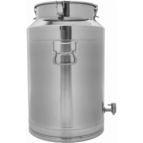 76 Liter 20.08 Gallon Stainless Steel Milk Can Wine Milk bucket Wine Pail Bucket Milk Can Tote Jug with Sealed Lid Heavy Duty(76L,With Faucet)