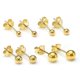 thumbnail image 3 of Gold Plated Small Sterling Silver Ball Stud Earrings 2mm 3mm 4mm 5mm, 3 of 4