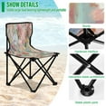 thumbnail image 4 of 600D Oxford Camping Chair Portable Foldable Chair Supports 220 lbs for Picnic, Fishing, Backpacking Abstract Pink Floral Pattern, 4 of 8