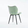 thumbnail image 5 of YOUNIKE Upholstered Dining Chairs Set of 2, Faux Leather Kitchen Chairs, Modern Side Chairs, Wide Curved Back, Metal Legs, Mint Green, 5 of 15