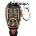 thumbnail image 7 of Key Fob Cover Compatible with Dodge Chrysler RAM Durango Grand Cherokee Keychain Case Holder Protector,Black, 7 of 7
