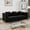 Black, variant on Rophefx Mid-Century Upholstered Sofa Couch for Living Room, Bedroom, Office, Apartment