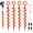 Bright Orange, variant on 12.2 Inch Spiral Ground Anchors Heavy Duty Screw in Spiral Stakes 4 Pack Folding Ring Ground Stakes for Securing Dogs,Tents, Trampolines, Canopies, Swing Sets,Green