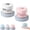 White+Pink, variant on 3-In-1 Retainer Case with Mirror & Cleaning Brush, Denture Soaking Cup with Removable Tray, Retainer Case with Cleaning Basket & Mirror, for Travel & Daily Care (1pcs White)