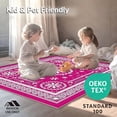 thumbnail image 4 of ODIKA 3'x5' Machine Washable Non-Slip Area Rug, Snowflake Applique Winter Holiday Penny Kit High Traffic Rug with Pad, Pink, 646200, 4 of 8