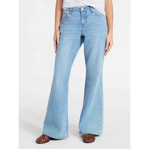 No Boundaries Baggy Flare Jeans, 32.5'' Inseam, Women's 00-18