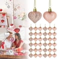 thumbnail image 3 of 36 Pcs Valentine's Day Heart Ornaments, Heart Shaped Decorations Tree Hanging Baubles, for Valentine’s Day Wedding Christmas Tree Mother's Day Anniversary Party Decoration, 3 of 9