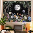 thumbnail image 6 of JANS.NO1 Sun Moon Tapestry Celestial Wall Art Tapestries Boho Hippie Room Decor Aesthetic Wall Hanging for Bedroom Dorm Mystical Cosmic Art 52 x 60 Inch, 6 of 6