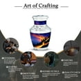 thumbnail image 6 of KARYLIZ Halloween Small Keepsake Urns for Adults Men - Forest Sunset Funeral Urn for Male - Mini Keepsake Cremation Urns for Human Ashes - Purple Decorative Memorial Tribute for Female (Size - 3inch), 6 of 7