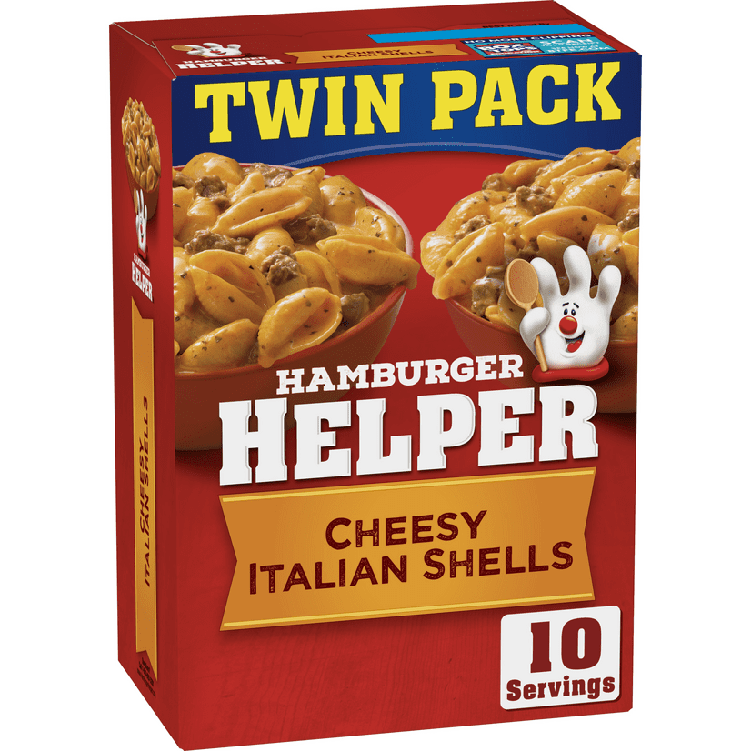 Hamburger Helper Cheesy Italian Shells Twin Pack 12.2 Oz Box