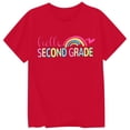 thumbnail image 4 of Rhuody Tops For Girl Back To School Short Sleeve O Neck Cartoon Letter Prints Tee 6-7 Years Red, 4 of 4