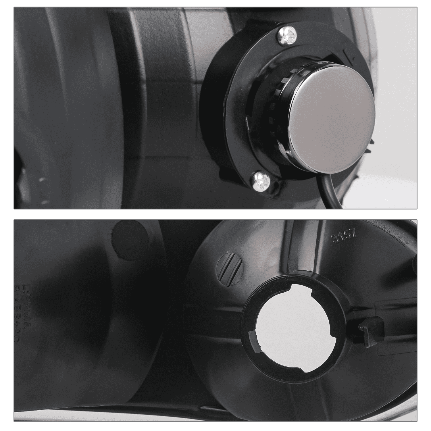M-AUTO Headlights Assembly W/ 2 Pairs Pre-Assembled LED Bulbs for 01-07 GMC Sierra, 01-06 GMC Yukon Denali, Yukon XL 1500 Denali