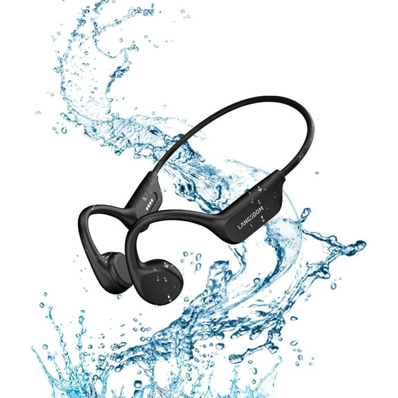 Konstreet Bone Conduction Headphones IPX8 Waterproof Wireless Bluetooth 5.4 with Mic for Running, Cycling