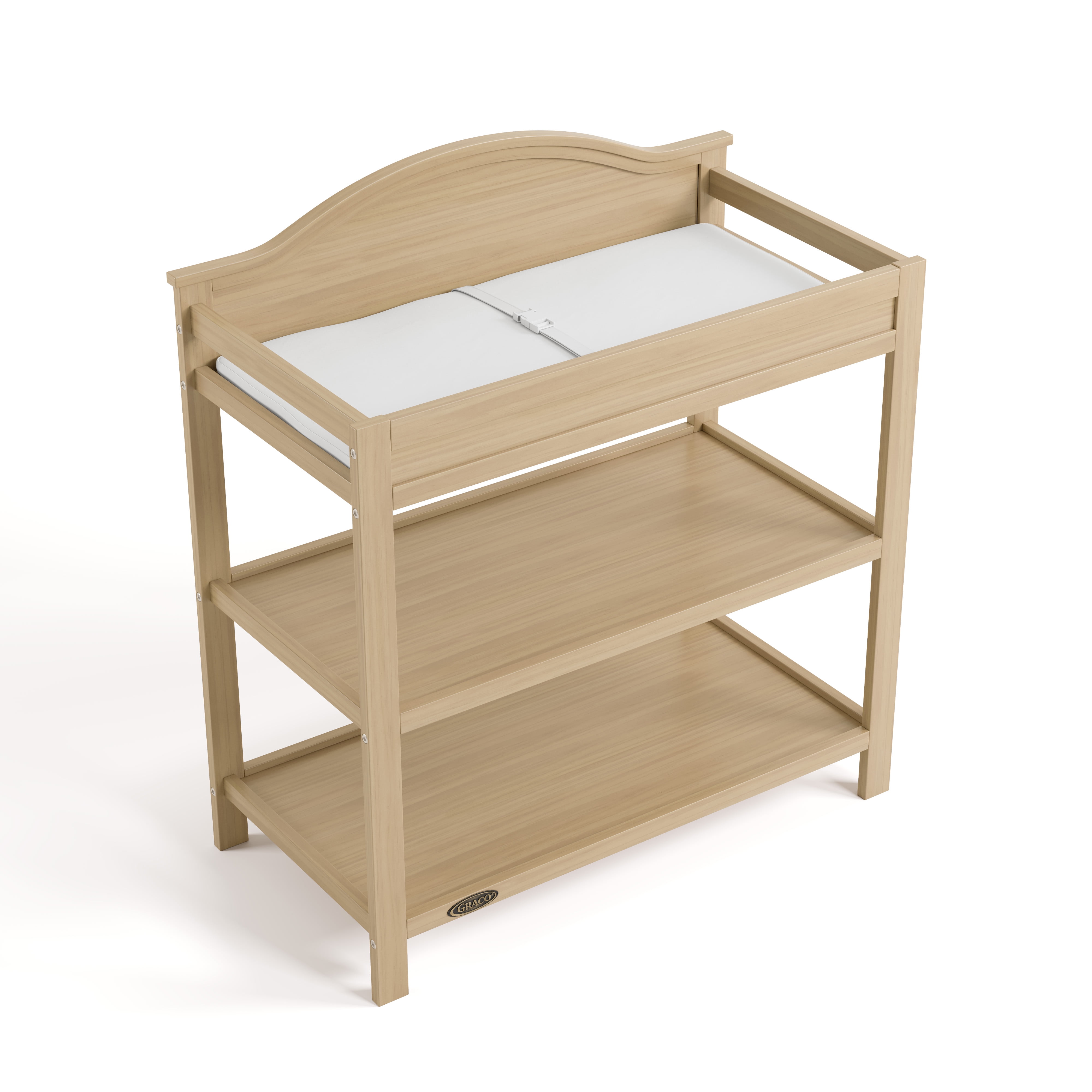 Graco Story Infant Wood Changing Table, Driftwood