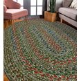 thumbnail image 2 of Rhody Rug Sophia Oval Braided Indoor-Outdoor Rug, Moss Green, 4 x 6 ft., 2 of 4