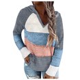 thumbnail image 2 of Xudanell Oversized Hoodies for Women Patchwork Womens Clothes Fleece Sweatshirts Fall Hollow Out Pullover, 2 of 7