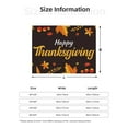 thumbnail image 5 of Zufioo Happy Thanksgiving 1 Print Horizontal Flannel Blanket, Anti-wrinkle, Anti-shrinkage, Anti-allergic Plush Blanket, Household Items Suitable for Bedroom-40"x30", 5 of 6