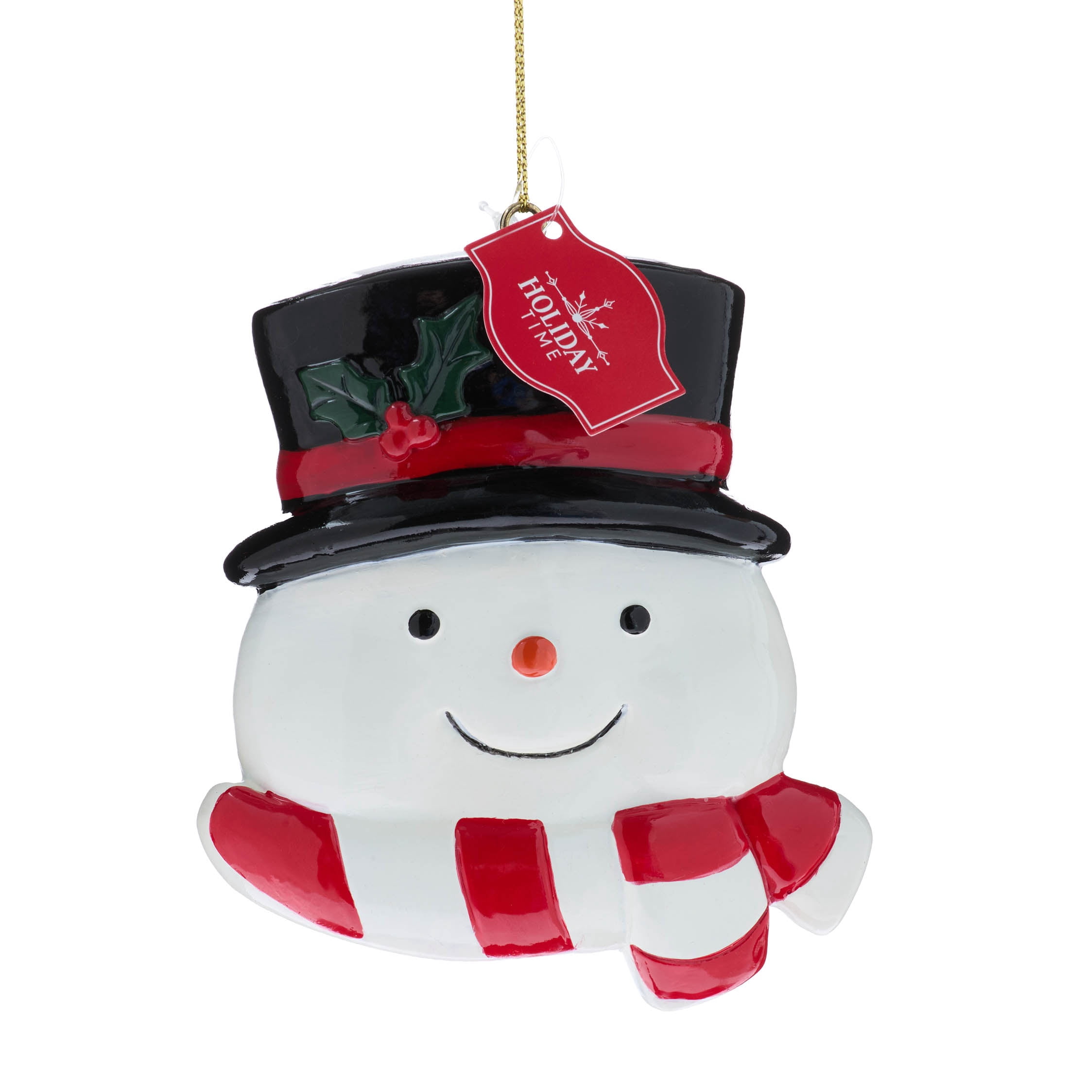 Red/White/Black Snowman Christmas Ornament, 4.3", by Holiday Time