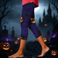 thumbnail image 6 of Stamzod Womens Halloween Capri Leggings High Waisted Silm Fitted Capri Yoga Pants Plus Size Capris for Women, 6 of 8