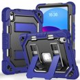 thumbnail image 3 of Case for iPad 11th/10th Gen 11/10.9 inch 2025/2022, Military Grade Shockproof Cases with Pencil Holder Shoulder Strap Screen Protector, Navy Black, 3 of 8