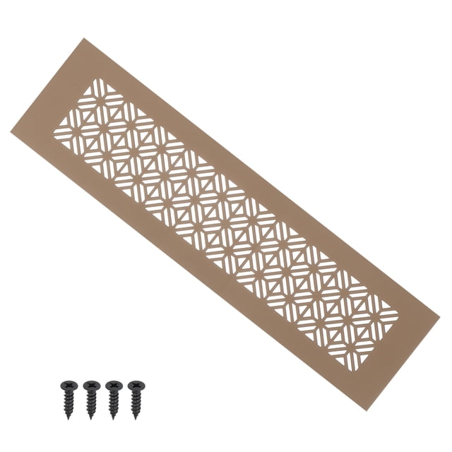 Cubierta de ventilación de aire para puerta Uxcell, cubierta de ventilación de rejilla de aluminio de alta resistencia con tornillo de montaje para armario de 12 x 3 pulgadas