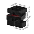 thumbnail image 3 of Non-Woven Fabric Drawer Organizer Bins, Foldable Storage Boxes for Clothes, Underwear, Socks, Set of 5, 11 x 5 x 5.5 Inches, 3 of 6