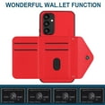 thumbnail image 6 of Allytech Galaxy A54 5G Wallet Case with Hand Wrist, Luxury PU Leather Shockproof RFID Blocking Cards Slots Stand Magnetic Closure Phone Case Cover for Samsung Galaxy A54 5G, Red, 6 of 9