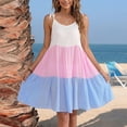 thumbnail image 4 of Womens Sundresses Summer Sleeveless Gradation Pleated Strap Cami Maxi Dress fot Beach Pink, 4 of 8