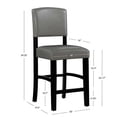 thumbnail image 7 of Riverbay Furniture 24.17" Wood/Faux Leather Counter Stool in Dove Gray/Black, 7 of 7