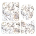 thumbnail image 2 of Aosijia 4 Pcs Marble Shower Curtain Sets Bathroom Sets with Shower Curtain and Rugs and Accessories Rug Toilet Lid Cover and Non-Slip U Shape Mat Waterproof Shower Curtain with 12 Hooks, 2 of 4